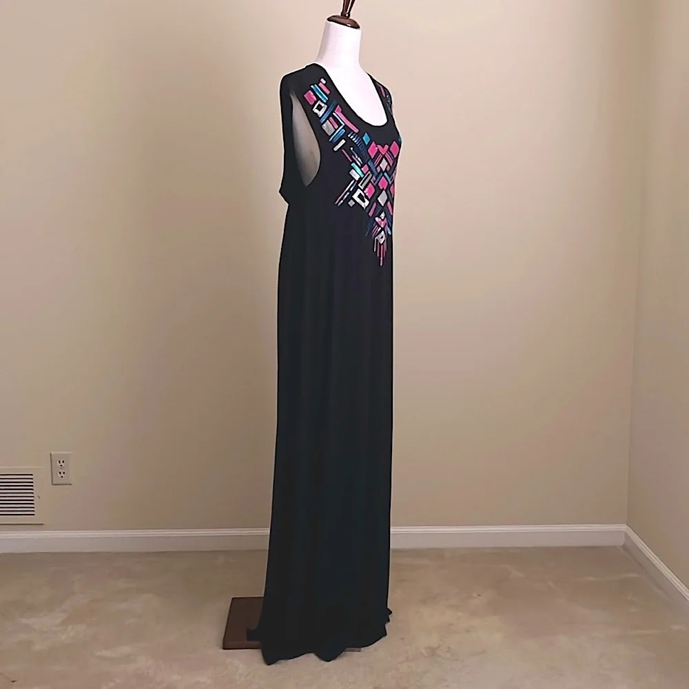 Chaser -  Glam Rock Sequined Maxi Dress - M - Perfect for Beach, Pool to Street - Picture 2 of 9